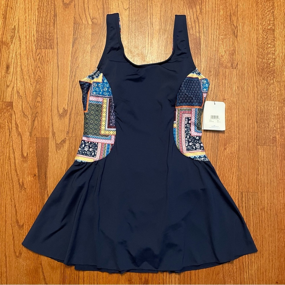NWT Dolfin Aquashape Color Block Swim Dress size 16 - Picture 2 of 15